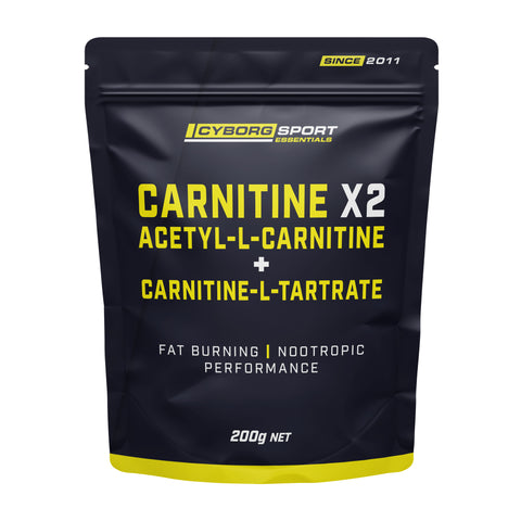 Carnitine X2 - Acetyl-L-Carnitine & Carnitine-L-Tartrate 500g & 1kg Cyborg Sport Carnitine X2 - Acetyl-L-Carnitine & Carnitine-L-Tartrate 500g & 1kg Cyborg Sport